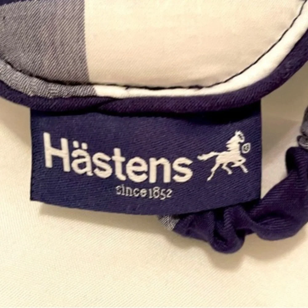 Hästens Blue and White Checkered Sleep Mask
